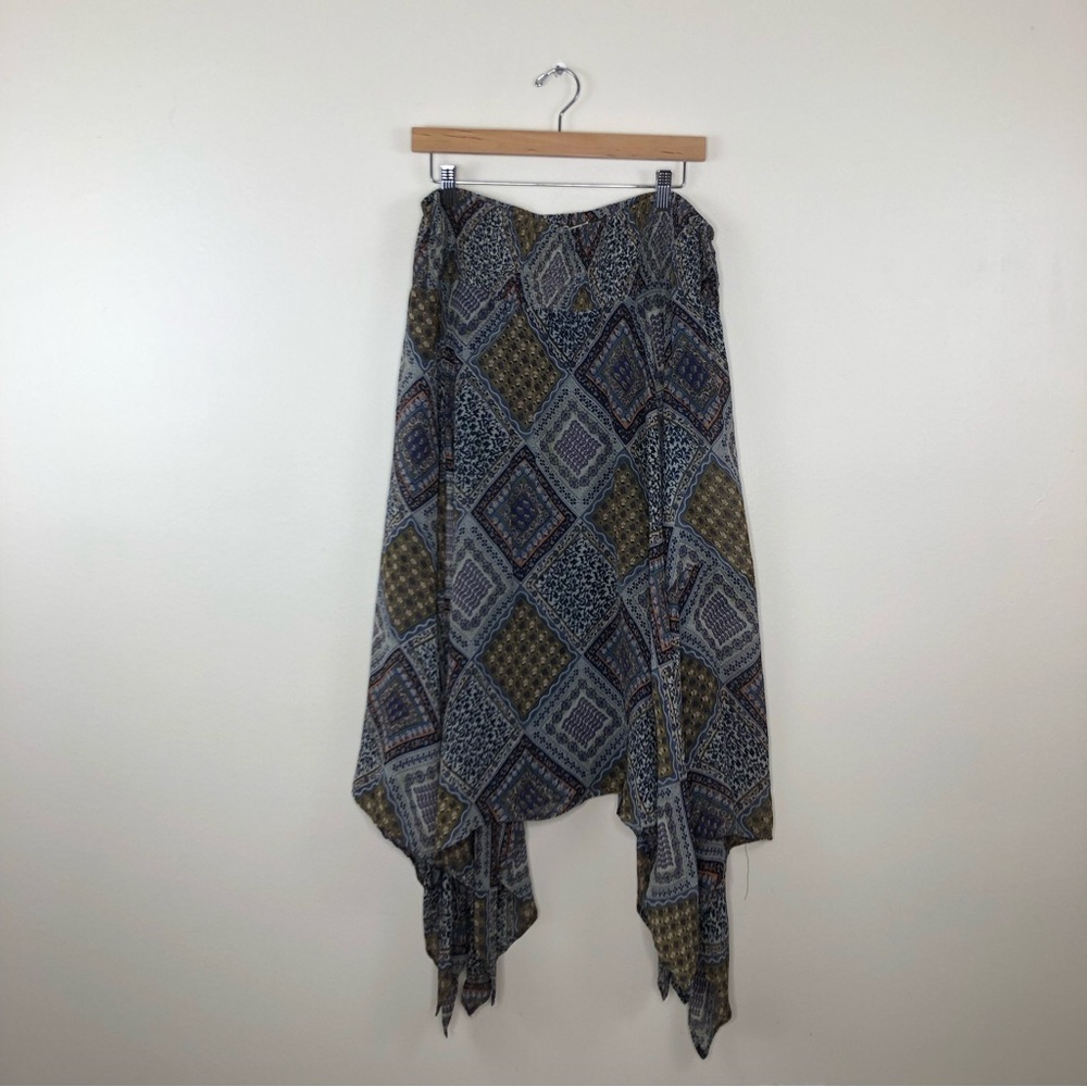 Sundance Multi-Color Geometric Midi Skirt